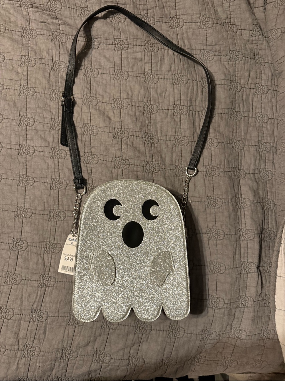 Glitter Ghost Crossbody Bag